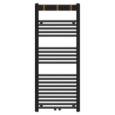 VONIOS RADIATORIUS SIENINIS VERTIKALUS VANDENINIS KOPĖČIŲ 120x50 JUODAS YASUR-BL-2