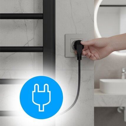 ELEKTRINIS ENERGIJĄ TAUPANTIS KOPĖTĖLIŲ TIPO VONIOS RADIATORIUS 200W TAAL JUODAS TAAL-BL 6 ELEKTRINIS ENERGIJĄ TAUPANTIS KOPĖTĖLIŲ TIPO VONIOS RADIATORIUS 200W TAAL JUODAS TAAL-BL 6