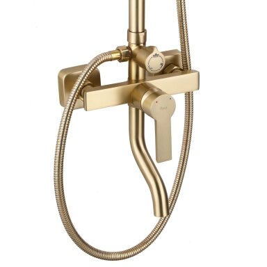 ARGUS BRUSHED GOLD dušo komplektas