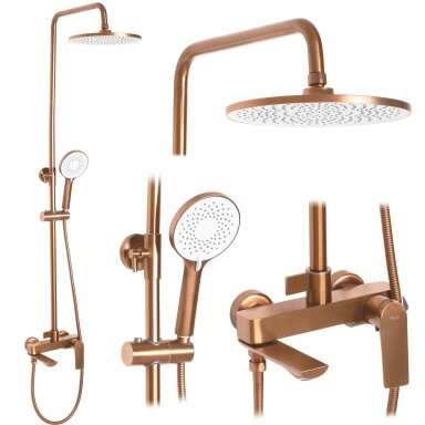 AVALON BRUSHED Copper dušo komplektas AVALON BRUSHED Copper dušo komplektas