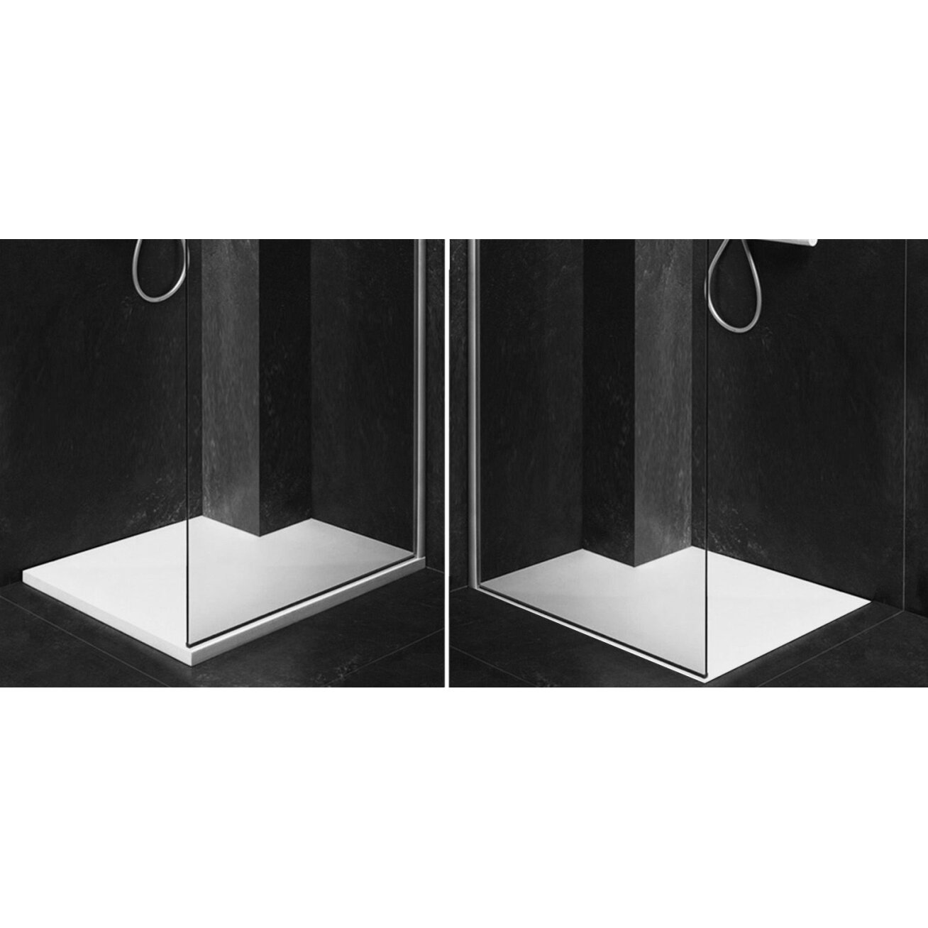 Bazalt Long Black dušo padėklas 90x120 6 Bazalt Long Black dušo padėklas 90x120 6