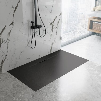 Bazalt Long Black dušo padėklas 90x120 2