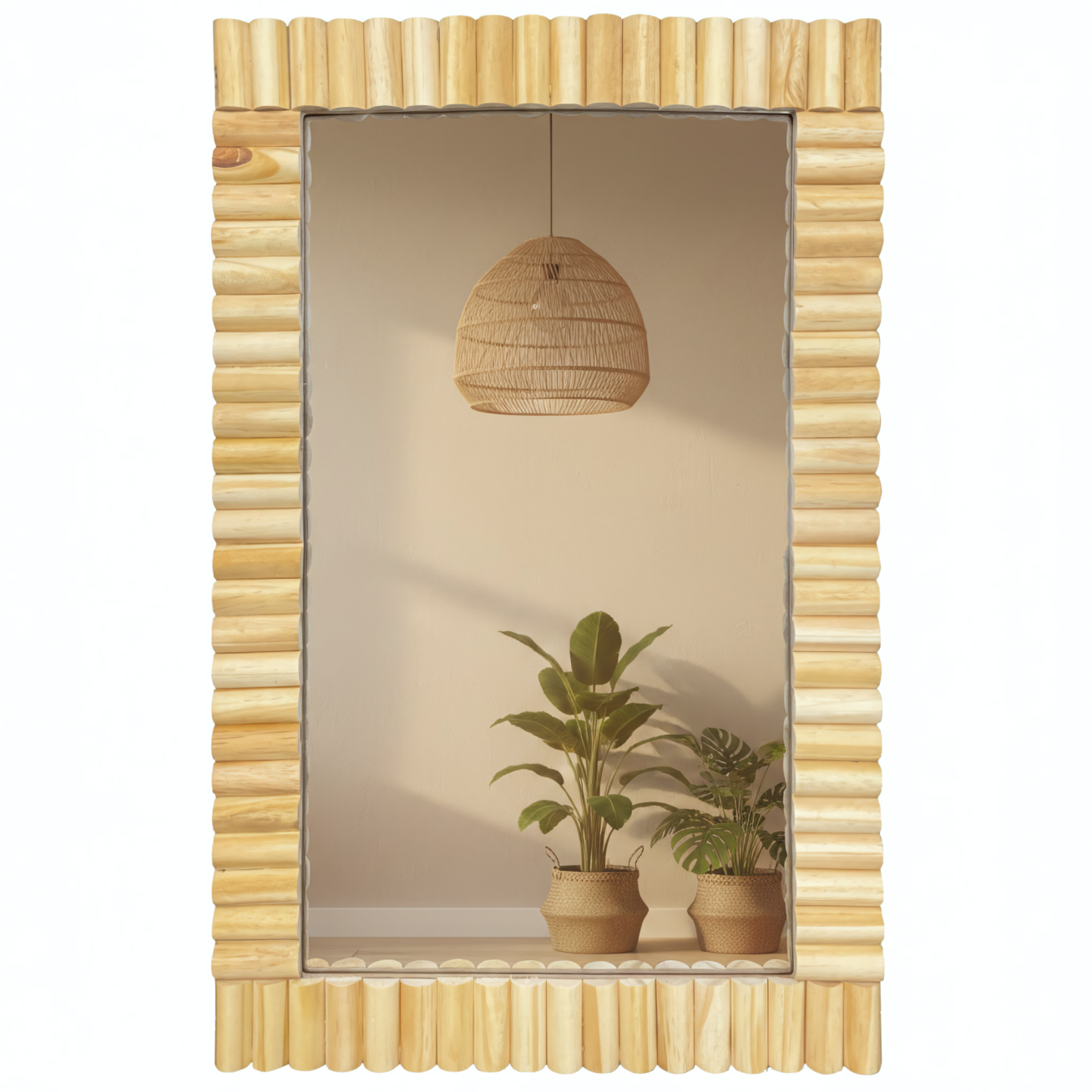 Boho sieninis veidrodis 55CM KLNA-MR01 Boho sieninis veidrodis 55CM KLNA-MR01