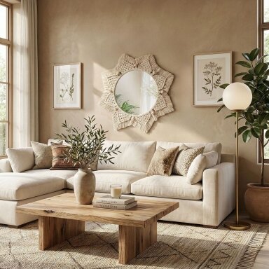 Boho sieninis veidrodis 53CM 322048