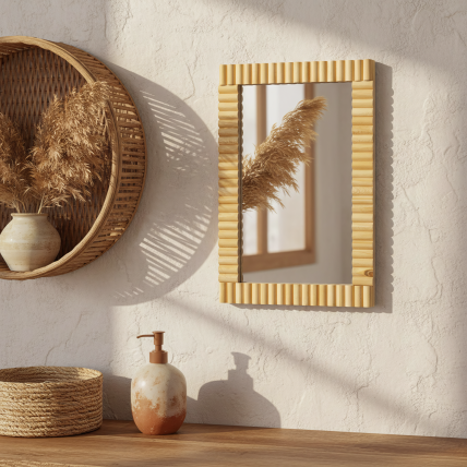 Boho sieninis veidrodis 55CM KLNA-MR01 5
