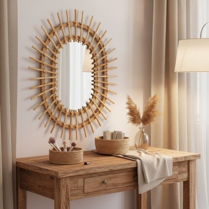 Boho sieninis veidrodis 57CM QDJ5749 7