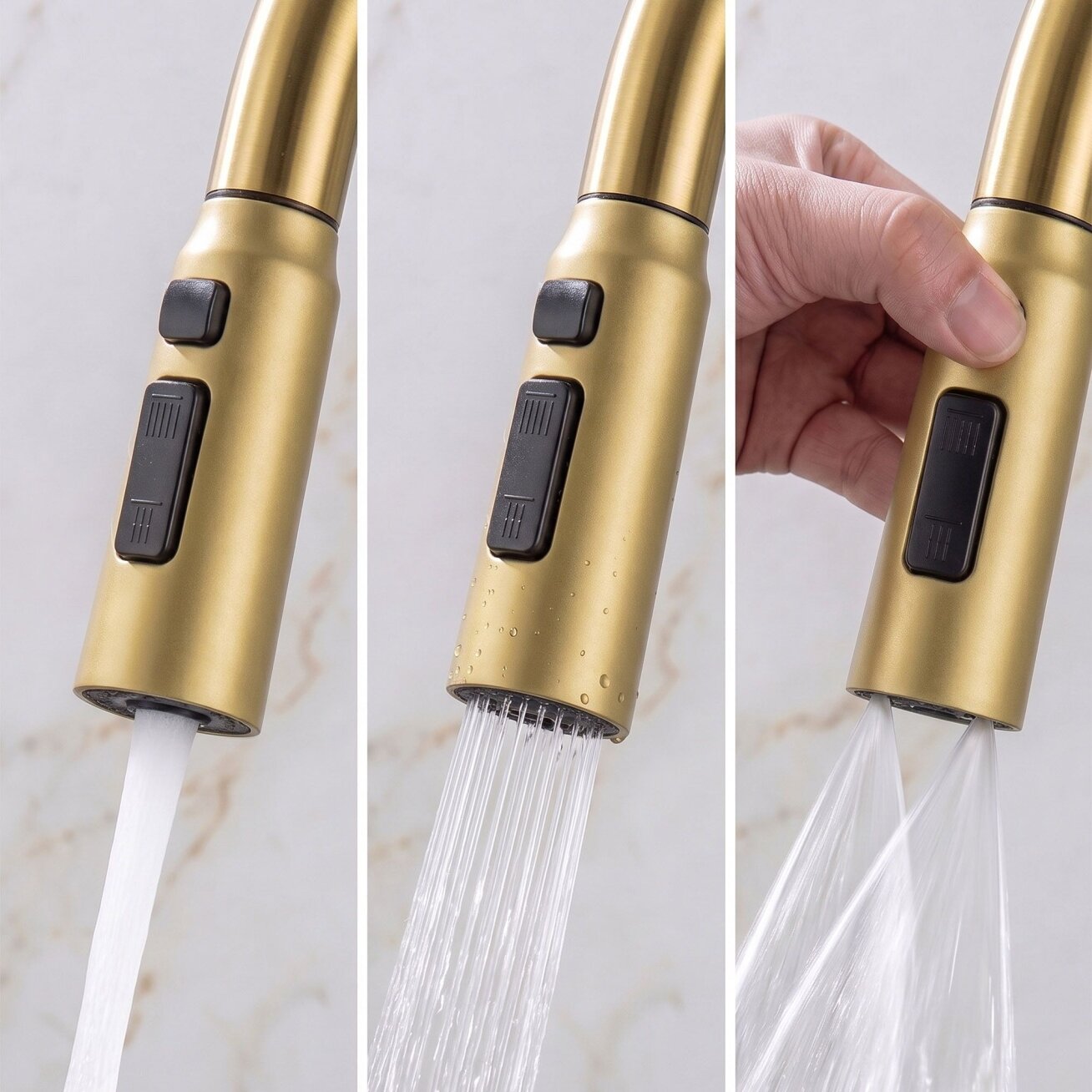 Daugiafunkcė plieninė plautuvė 10 viename Alonzo Brush Gold 9