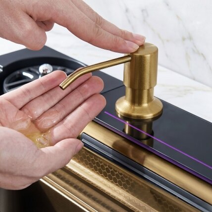 Daugiafunkcė plieninė plautuvė 10 viename Alonzo Brush Gold 2 Daugiafunkcė plieninė plautuvė 10 viename Alonzo Brush Gold 2