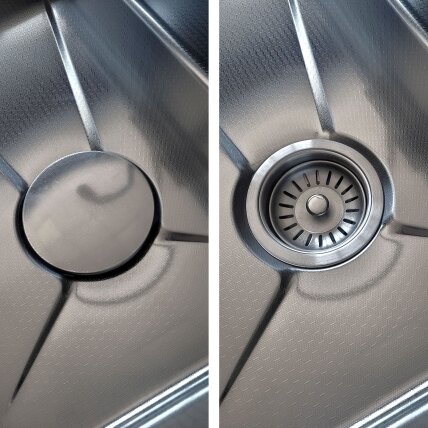 Daugiafunkcė plieninė plautuvė 10 viename Alonzo Brush Nickel 10 Daugiafunkcė plieninė plautuvė 10 viename Alonzo Brush Nickel 10