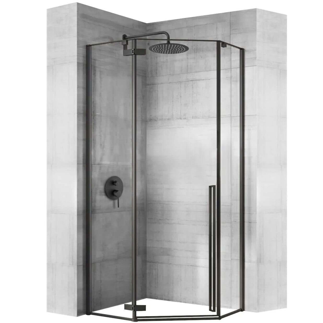 Dušo kabina DIAMOND BLACK MAT 90x90 Dušo kabina DIAMOND BLACK MAT 90x90