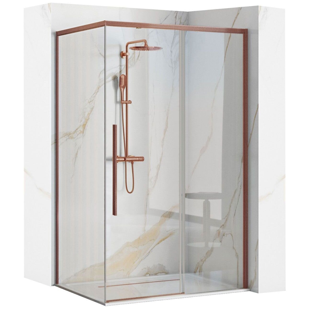 Dušo kabina SOLAR Copper Brush 100x80