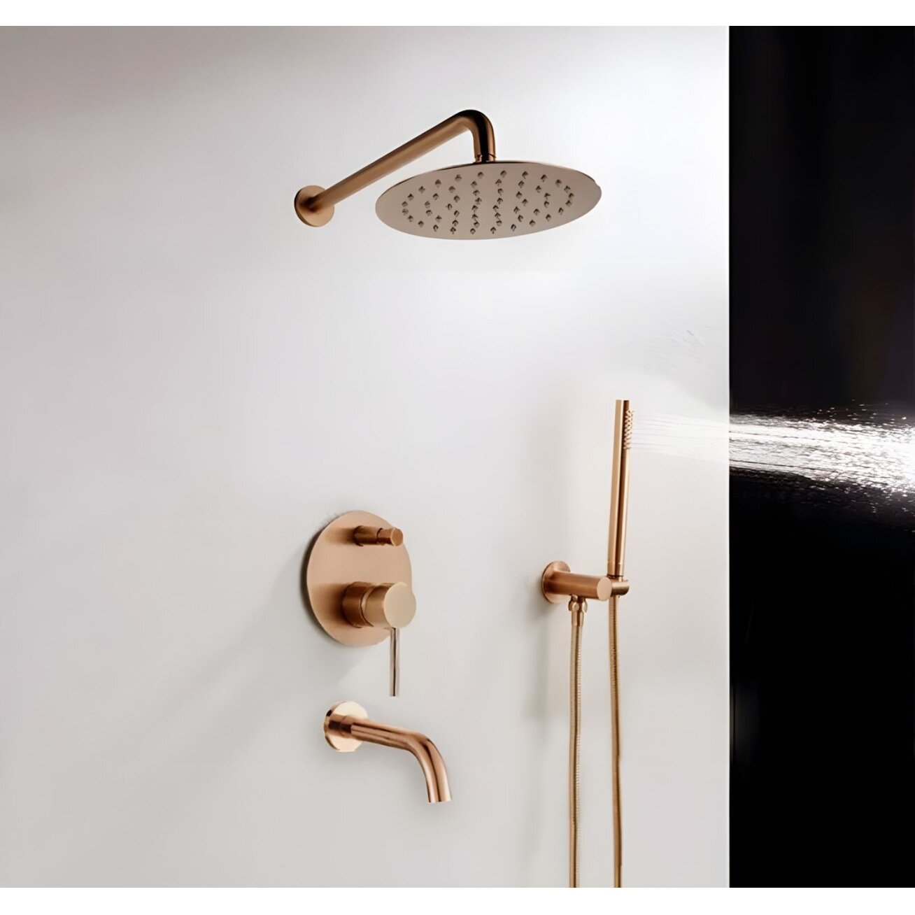 Dušo Įleidžiamas komplektas Lungo Copper + BOX 10 Dušo Įleidžiamas komplektas Lungo Copper + BOX 10