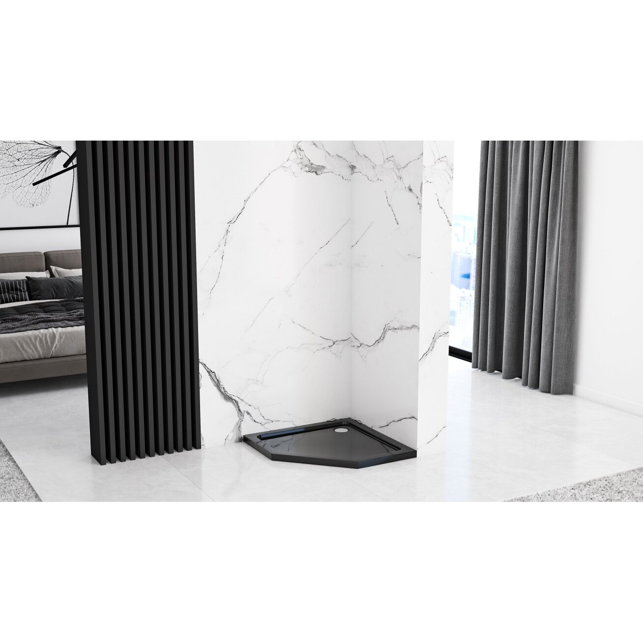 Dušo kabina DIAMONT BLACK MAT 80x80 6 Dušo kabina DIAMONT BLACK MAT 80x80 6