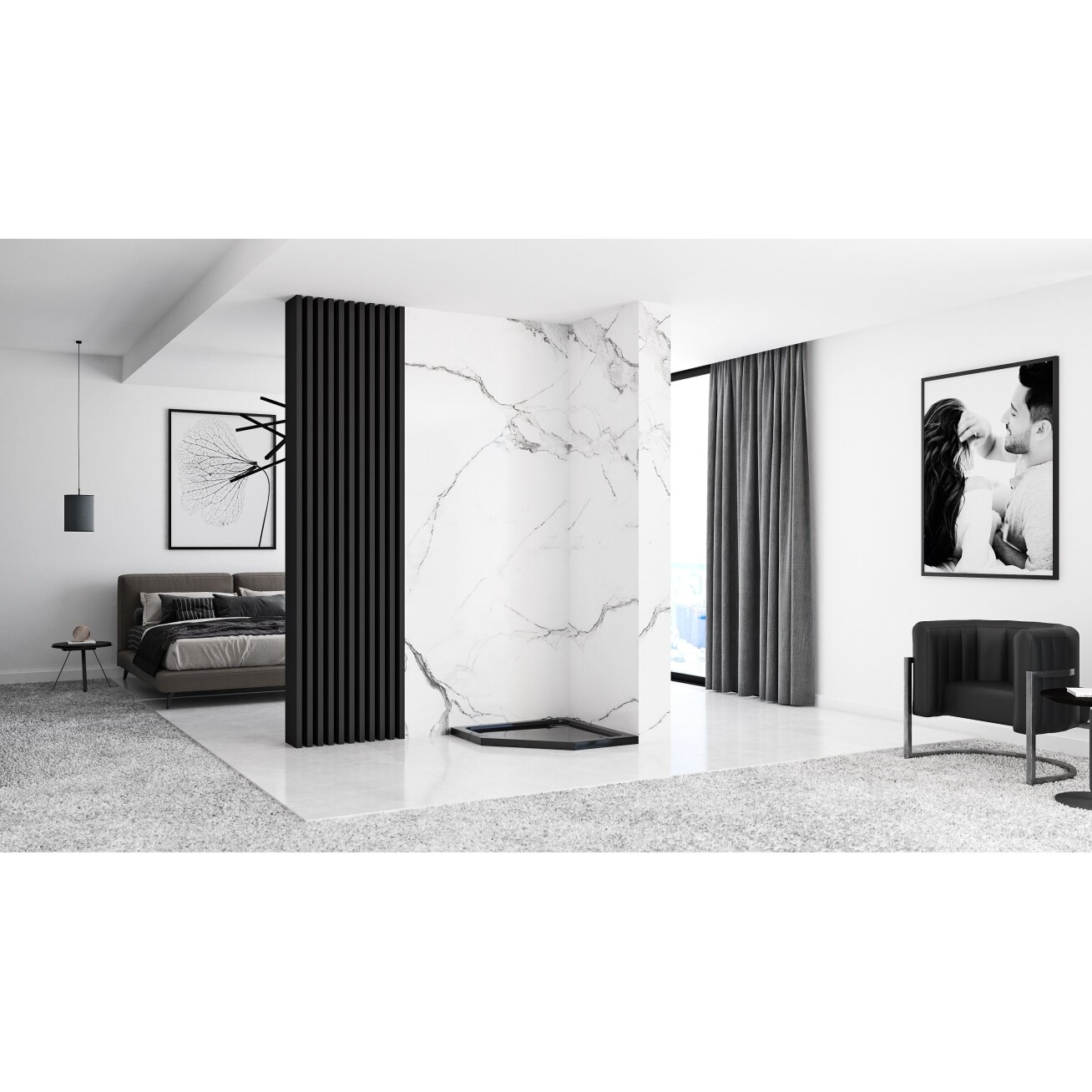 Dušo kabina DIAMONT BLACK MAT 80x80 7 Dušo kabina DIAMONT BLACK MAT 80x80 7
