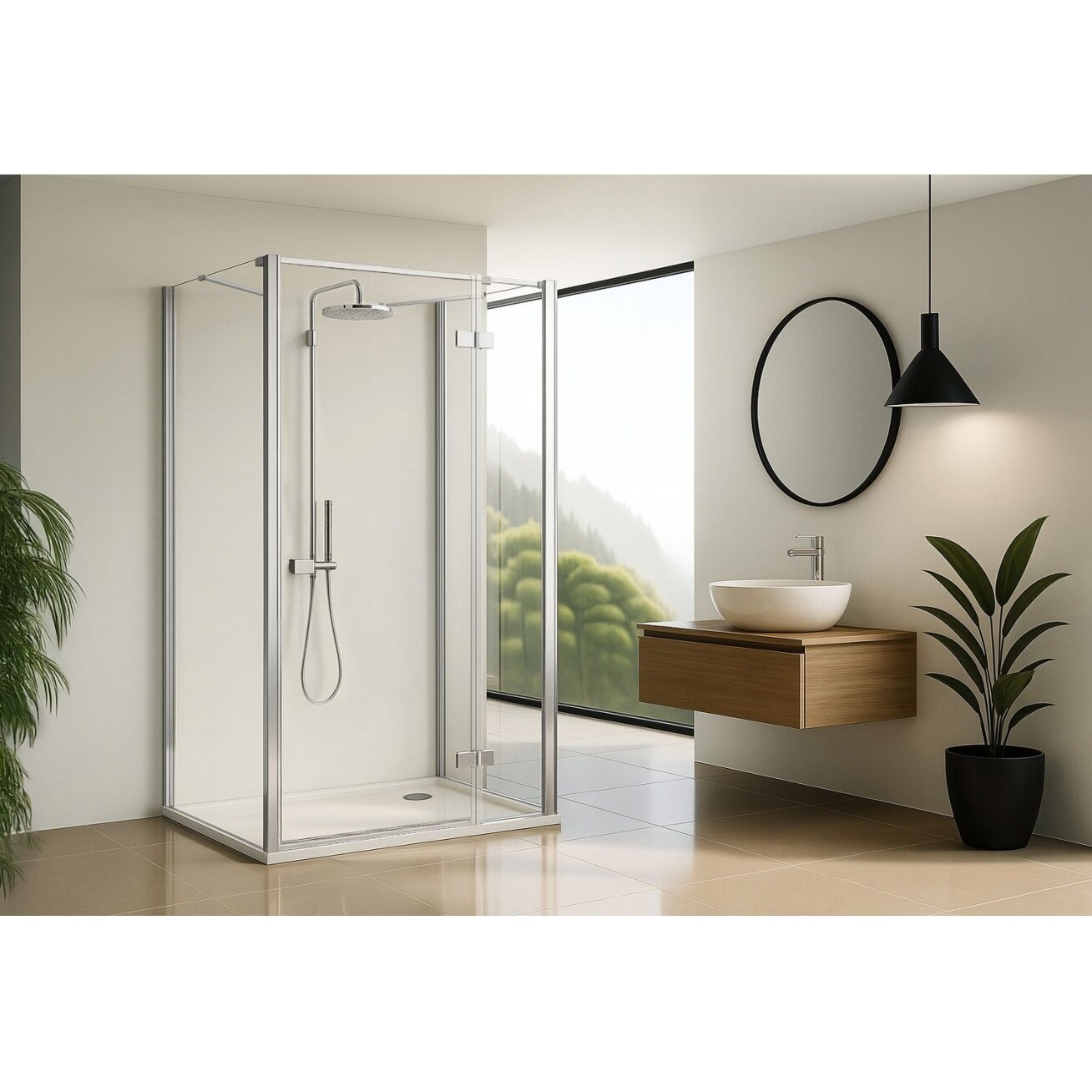 Dušo kabina Atlas 90x80 Chrome 1