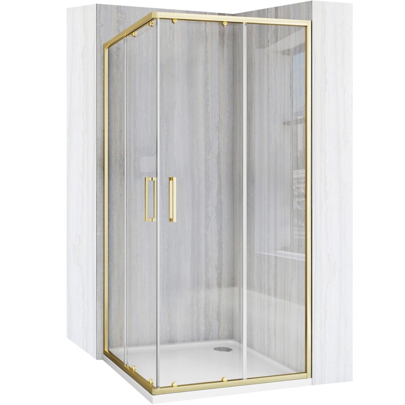 Dušo kabina City 80x80 Gold Brush 1 Dušo kabina City 80x80 Gold Brush 1