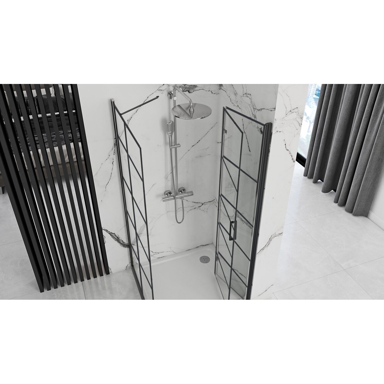 Dušo kabina Molier Black 90x80 4 Dušo kabina Molier Black 90x80 4