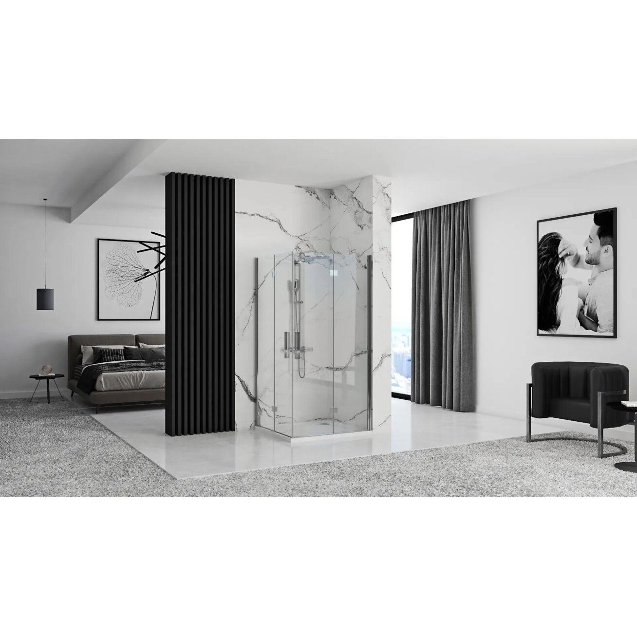 Dušo kabina Molier Chrome Double 90x100 1