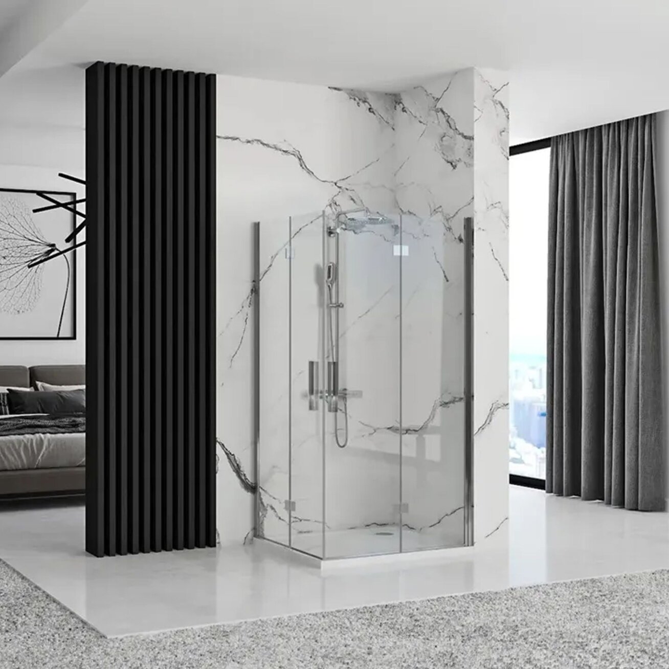 Dušo kabina Molier Chrome Double 90x90 Dušo kabina Molier Chrome Double 90x90