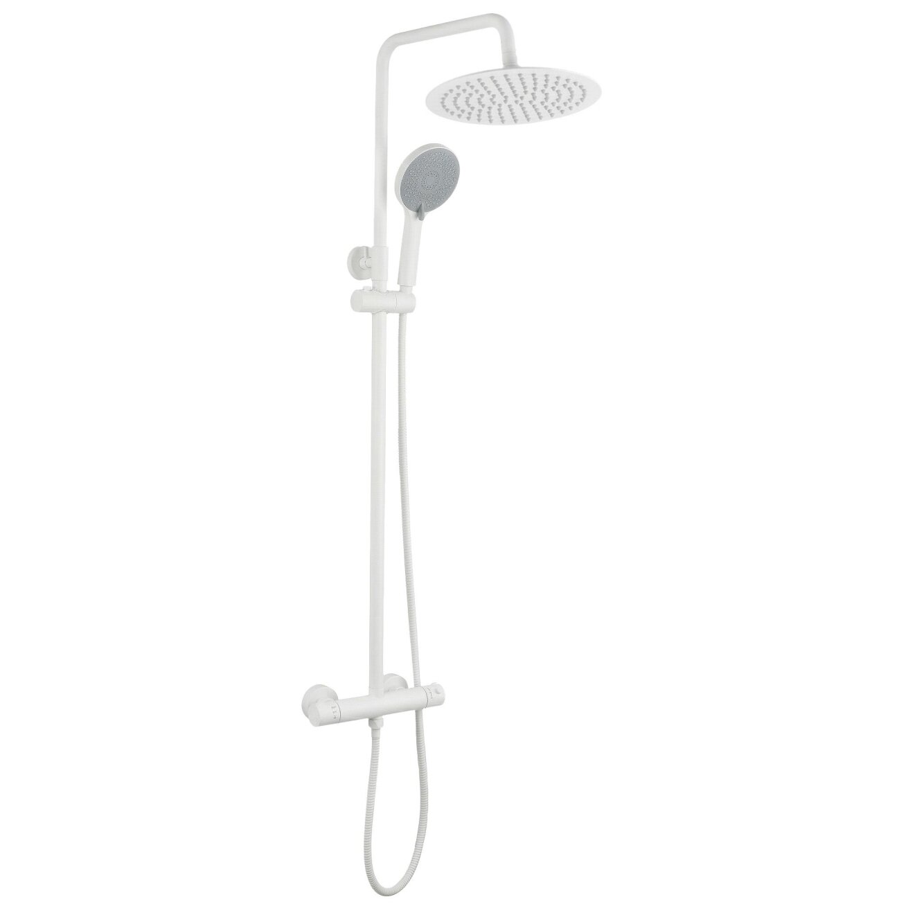 Dušo komplektas be čiaupo su termostatu Lungo White 5 Dušo komplektas be čiaupo su termostatu Lungo White 5