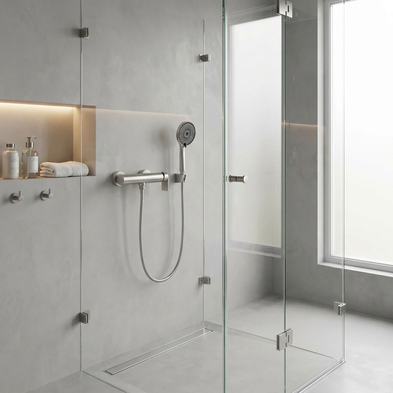 Dušo maišytuvas Hunter Brushed Nickel 1