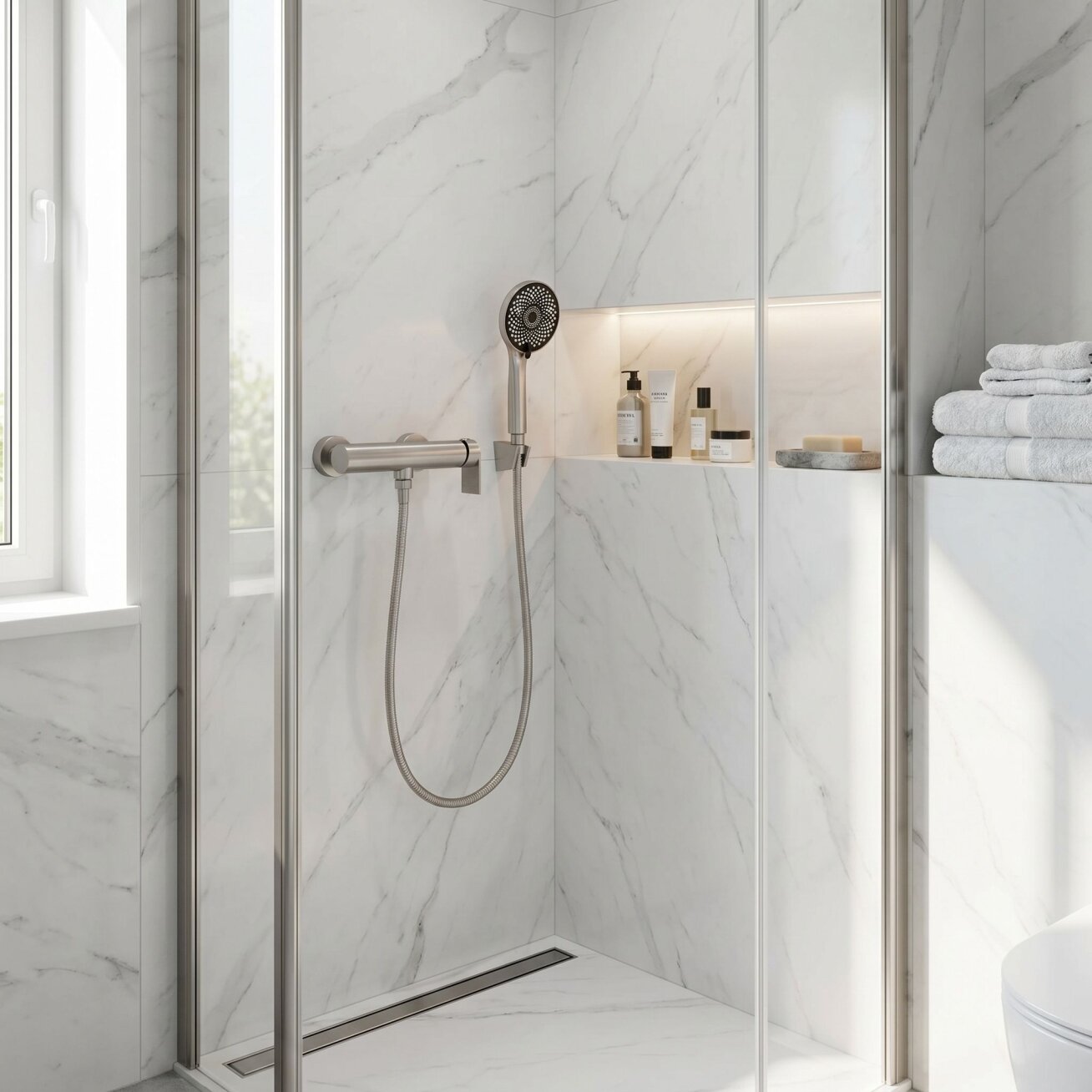 Dušo maišytuvas Hunter Brushed Nickel 4 Dušo maišytuvas Hunter Brushed Nickel 4