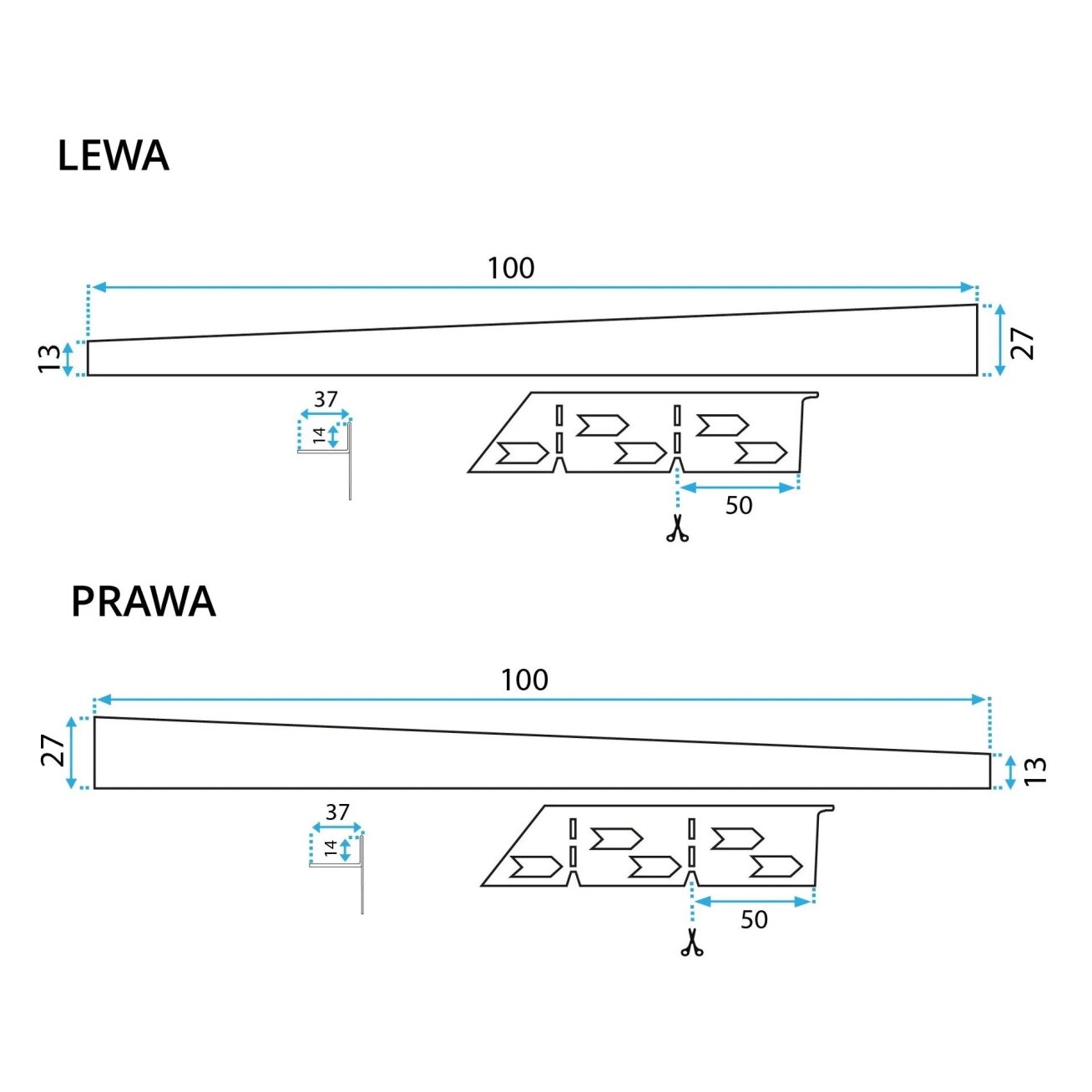 Dušo padėklo nuolydis 100 cm auksinis 9 Dušo padėklo nuolydis 100 cm auksinis 9
