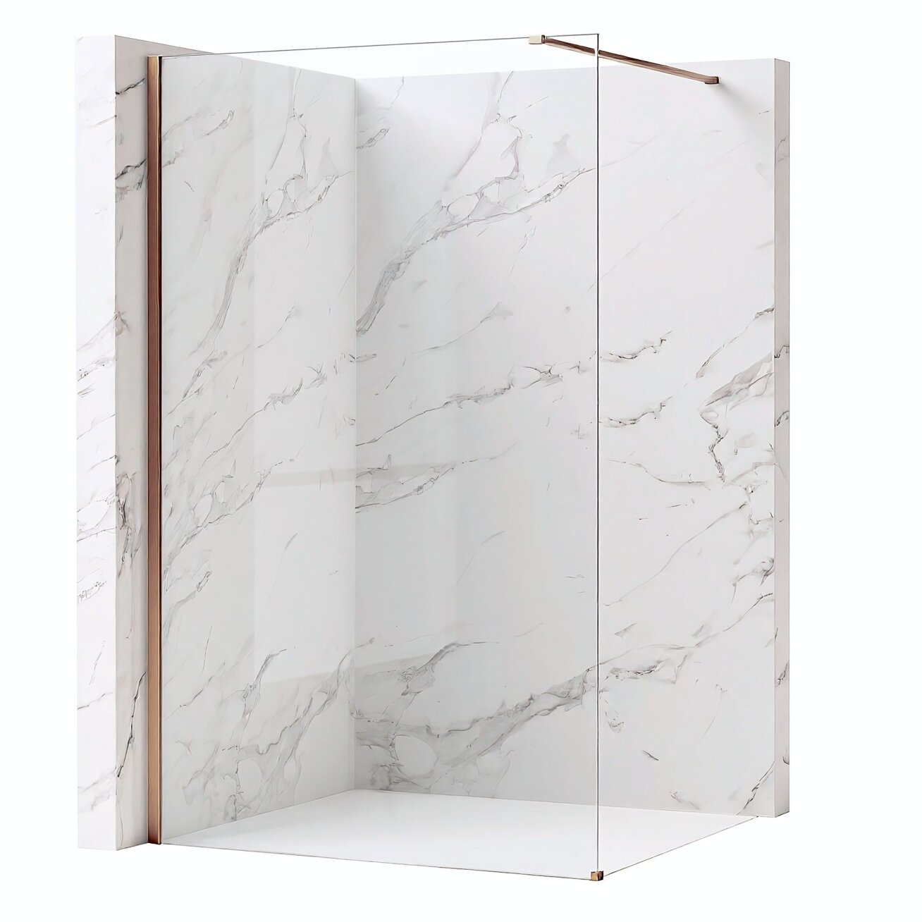 Dušo siena Flexi Transparent / Brush Copper 80