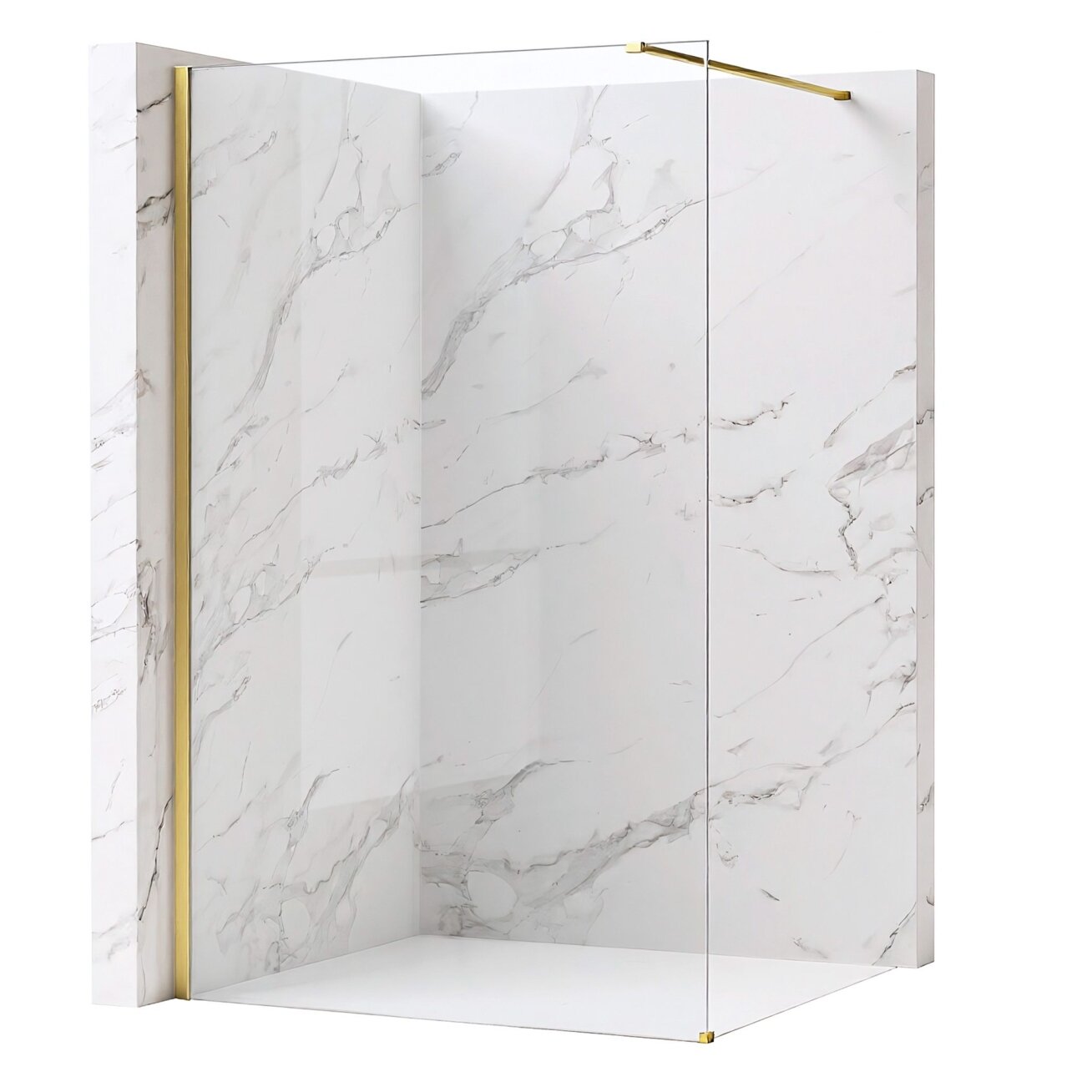 Dušo siena Flexi Transparent / Brush Gold 80 Dušo siena Flexi Transparent / Brush Gold 80