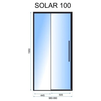 Dušo durys Solar 100 Auksas 4 Dušo durys Solar 100 Auksas 4