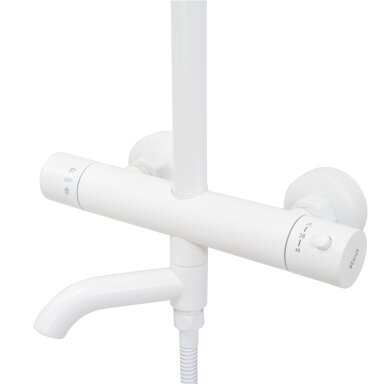 Dušo komplektas su termostatu Lungo White Matt