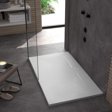 Dušo padėklas Bazalt Long White 90x120