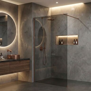 Dušo siena Flexi Grey / Brush Copper 120