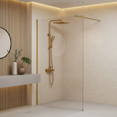 Dušo siena Flexi Transparent / Brush Gold 110