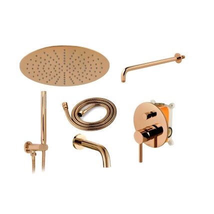 Dušo Įleidžiamas komplektas Lungo Copper + BOX 4 Dušo Įleidžiamas komplektas Lungo Copper + BOX 4