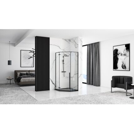 Dušo kabina DIAMOND BLACK MAT 90x90 13 Dušo kabina DIAMOND BLACK MAT 90x90 13