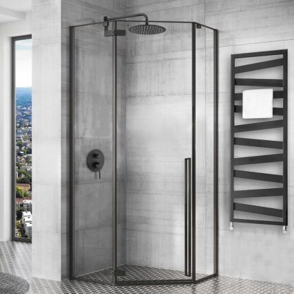 Dušo kabina DIAMONT BLACK MAT 80x80 2