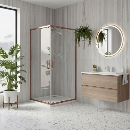Dušo kabina City 90x90 Brush Copper 2 Dušo kabina City 90x90 Brush Copper 2