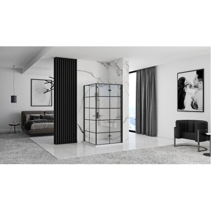 Dušo kabina Molier Black 100x90 3 Dušo kabina Molier Black 100x90 3
