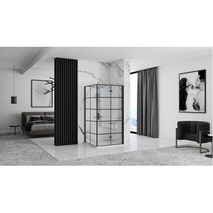 Dušo kabina Molier Black 80x80 1 Dušo kabina Molier Black 80x80 1