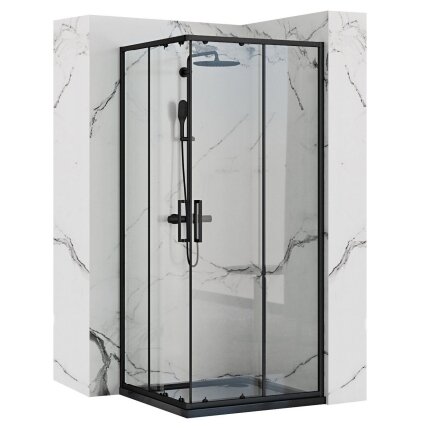Dušo kabina Punto Juoda 90x90 Dušo kabina Punto Juoda 90x90