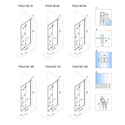 Dušo kabina sulankstomas Fold N2 Modular 6 Dušo kabina sulankstomas Fold N2 Modular 6