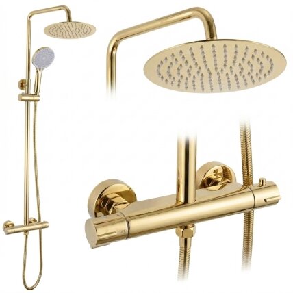 Dušo komplektas be čiaupo su termostatu Lungo Gold 1