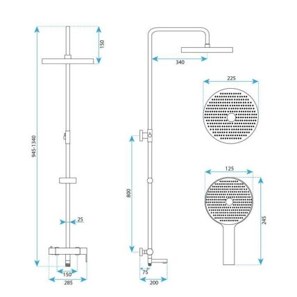 Dušo Komplektas Arcos Titan 8 Dušo Komplektas Arcos Titan 8