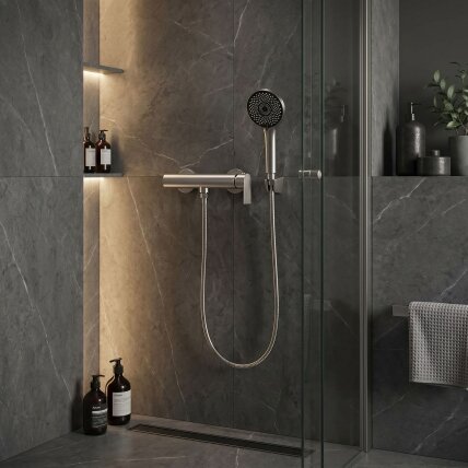 Dušo maišytuvas Hunter Brushed Nickel 2 Dušo maišytuvas Hunter Brushed Nickel 2