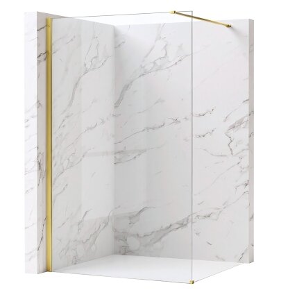 Dušo siena Flexi Transparent / Gold 80 9 Dušo siena Flexi Transparent / Gold 80 9