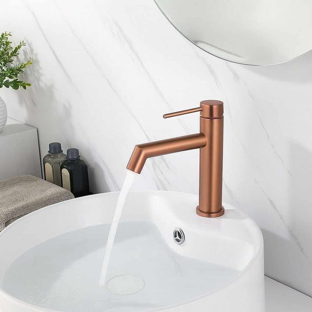 FOSS Brush Copper Low praustuvo maišytuvas 5