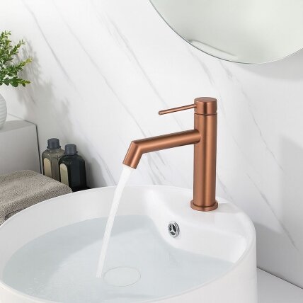 FOSS Brush Copper Low praustuvo maišytuvas 1