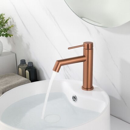 FOSS Brush Copper Low praustuvo maišytuvas 5