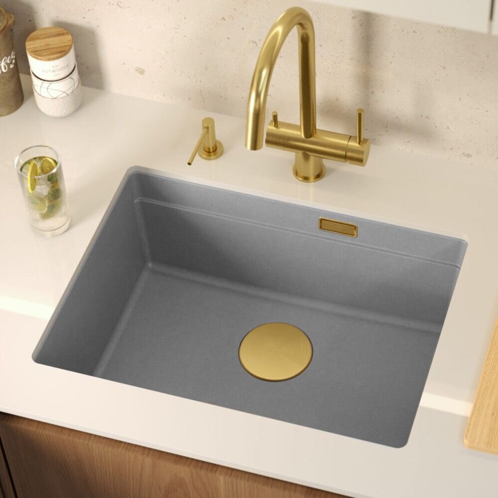 granito kriauklė Logan 100 Grey Metallic 6